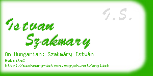 istvan szakmary business card